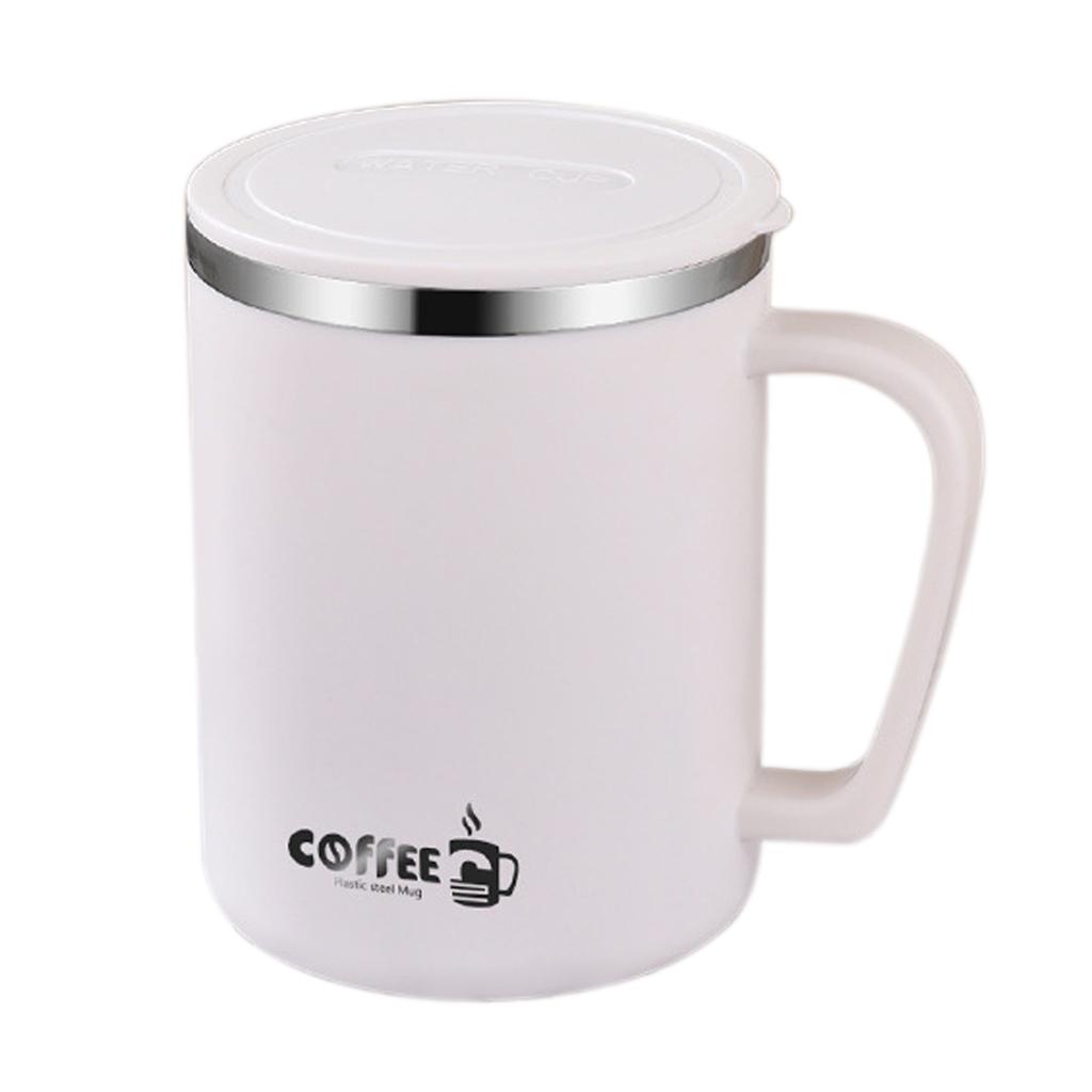 Double Wall Coffee Cup Mug Insulated Anti Scalding Water Cup With Handle Portable 304 Stainless Steel Drinking Cup