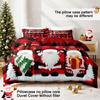 3Pcs/Set Christmas Reindeer Snowman Bedding Set Includes 1 Duvet Cover And 2 Pillowcases Soft And Skin-Friendly