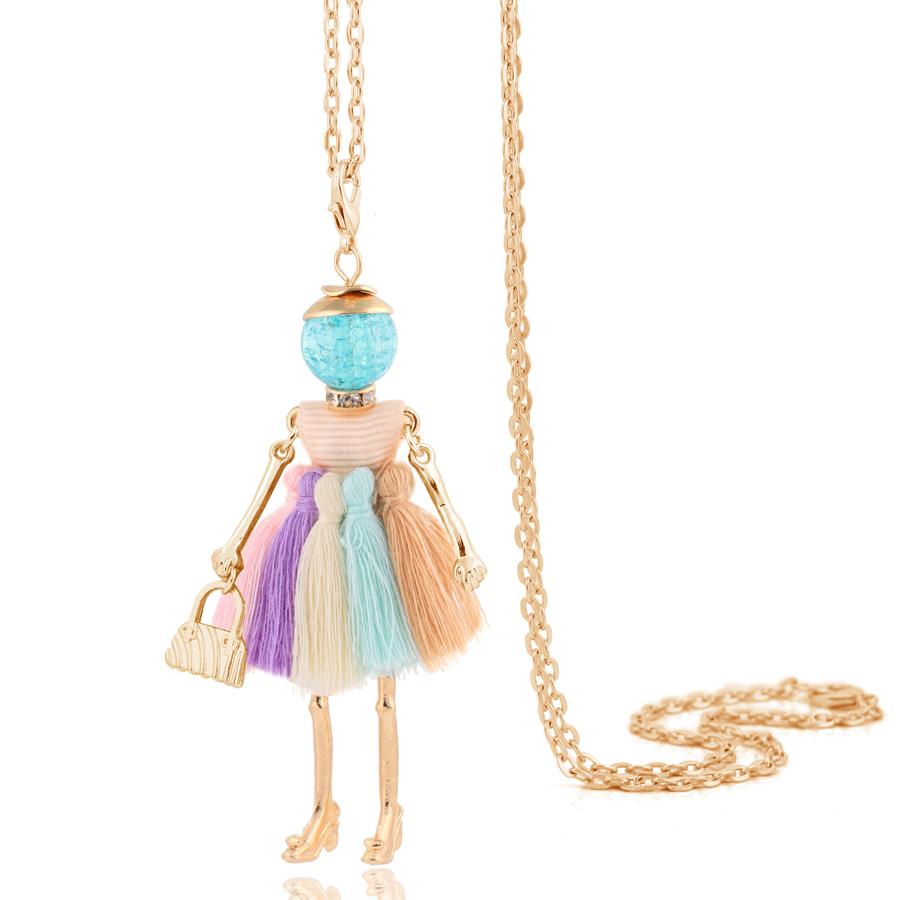 Cute Women Necklace Statement Lady Charm Long Trendy Necklace New Fashion Female Big Pendant Lovely Jewelry Gift
