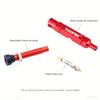 French-Style Tool Laser TOOPRE Three-in-One Bicycle Valve Core Remover - Compact Aluminum Alloy Tool for Schrader and Presta Valves, Non-Slip Grip