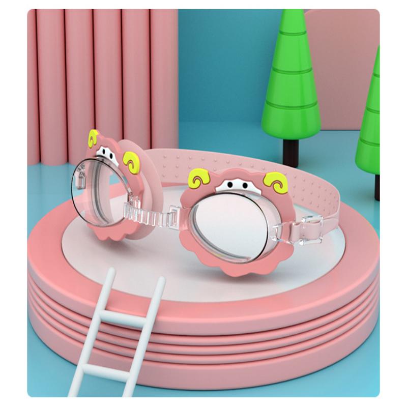 Children'S Swimming Goggles Hd Anti-Fog Waterproof Professional Swim Glasses With Swim Cap Set For Boys Girls