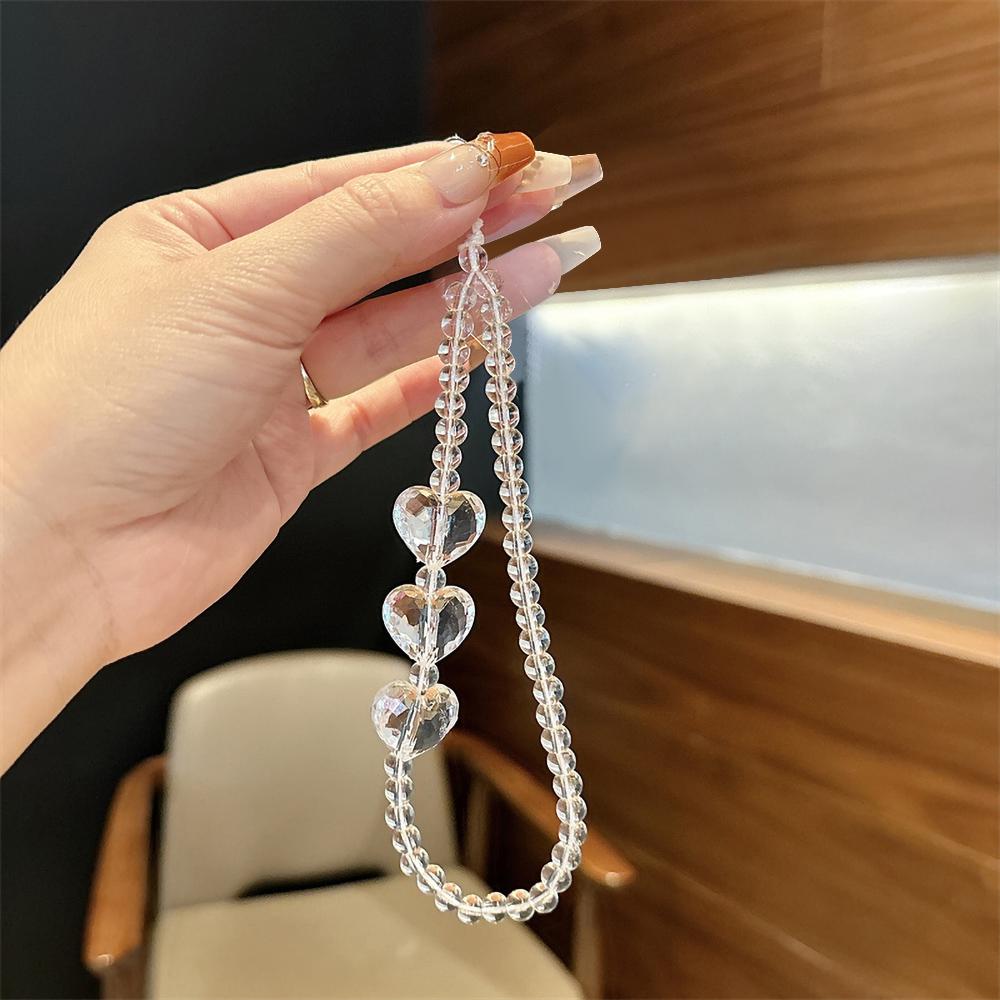 Pink Butterfly Pearl Bow Phone Chain Anti-Lost Bracelet For Mobile Phone Case Wrist Strap Lanyard Phone Keychain Portable Chain
