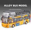 1/32 Scale Double Decker Sightseeing Bus Toy Alloy Diecast Car Model Simulation Sound And Light With Model Toys For Child Gifts
