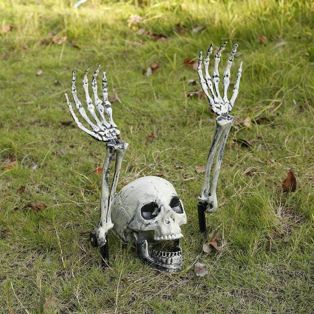 Halloween Hexenhände Spukschädel Snackschale Ständer Harz Snackkorb Kreative Süßigkeiten Obstschale Halter Desktop Ornament Zuhause