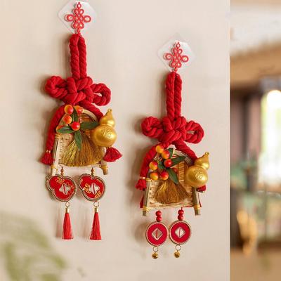 Traditional Design Chinese New Year Pendant Chinese Knot Year of The Horse Lucky Pendant Hanging Ornament Lucky Family Reunion
