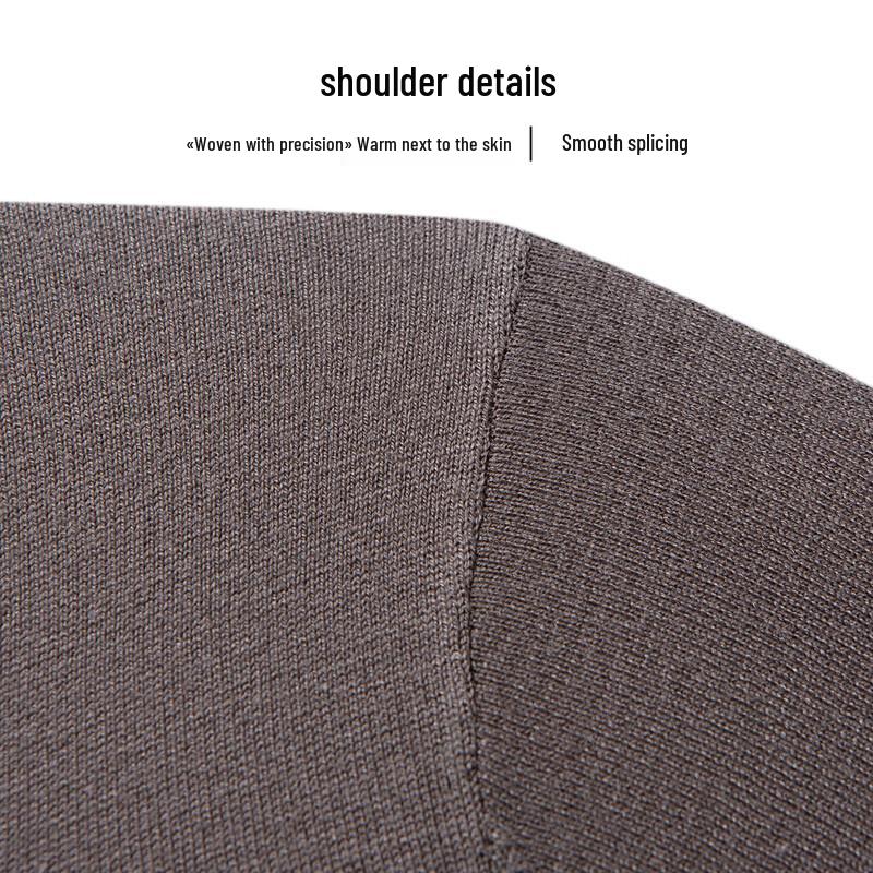 Hodo Men's Wool & Silk Blend Semi-High Collar Knit Sweater