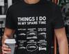 Lustiges Auto-Typ T-Shirt: Dinge, die ich in meiner Freizeit mache