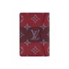 Louis Vuitton Pocket Organizer Red Stripes Monogram Heritage Canvas Women Wallets M26536