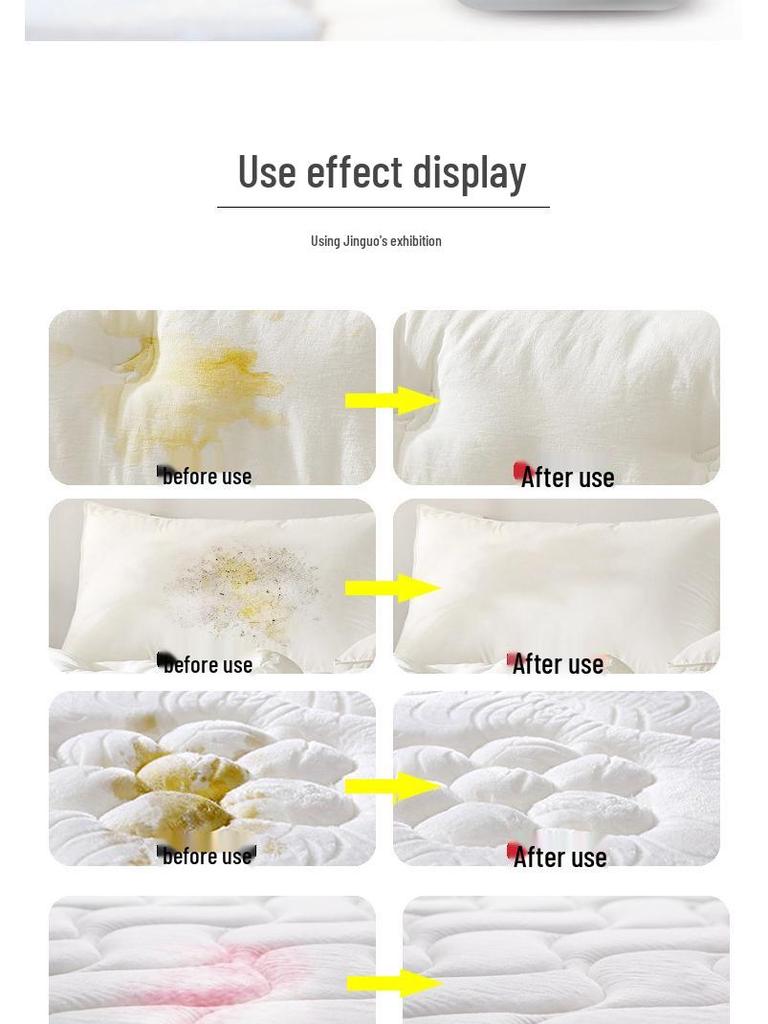 Washing Quilt & Duvet Cleaning Agent - Stain Remover for Urine & Yellowing on Cotton Quilt, Pillow, Mattress, & Bed Sheet