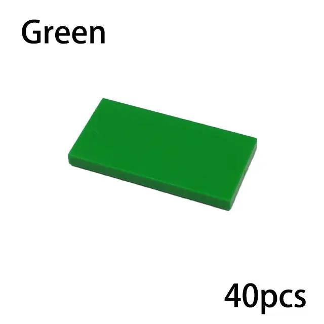 Non-Toxic Compatible 87079 Diy Building Blocks Figures Bricks Smooth 2X4 Ceramic Tile Bricks Educational Creative Size For Children 40Pcs