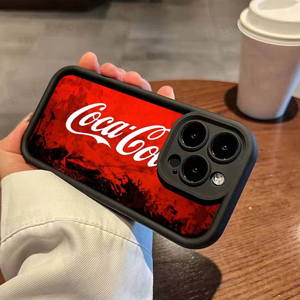 C-COCA Logo C-COLAS Phone Case For IPhone 11 12 13 16 15 17 14 Pro Max Soft Funda Silicone Cover