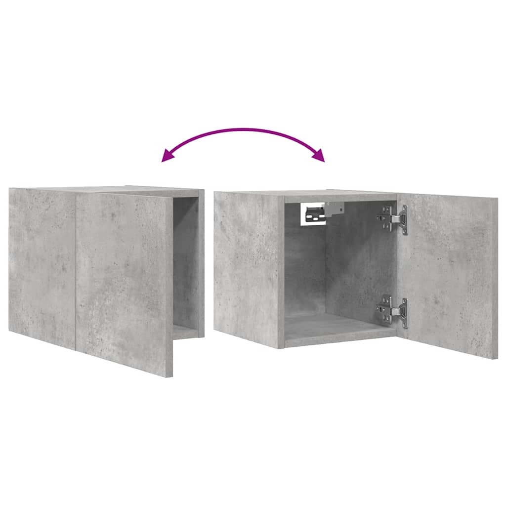Wall Mounted TV Cabinet Concrete Grey 30.5 X 30 X 30 Cm