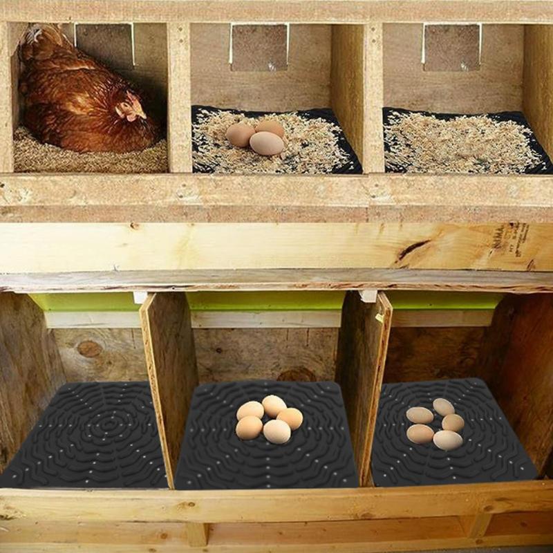 Chicken Nesting Pads Chicken Nesting Box Pads Washable 4X Silicone Soft Elastic Bedding For Roosting Brooder Laying Hens Chicks