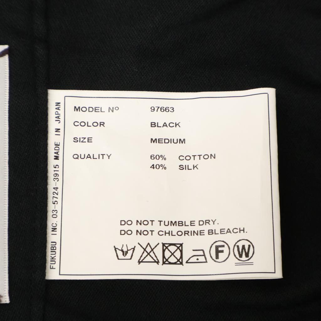 YAECA 97663 Black Silk-blend Cotton Pants Bottoms M blackUsed