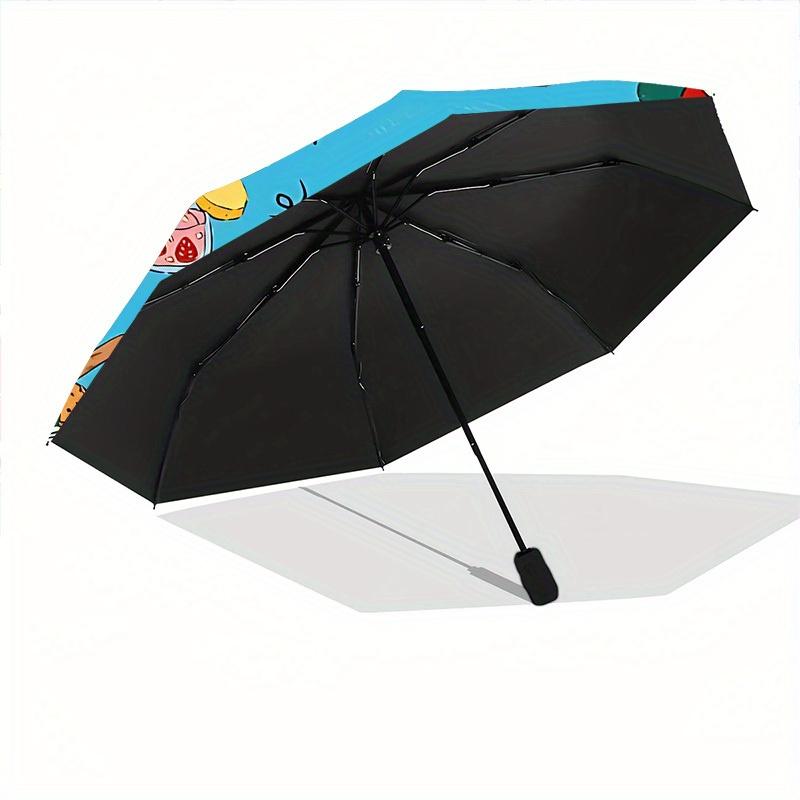 1pc Strawberry Rabbit Auto Open/close Leisure Umbrella, 8-Rib Sturdy Structure, Portable Travel Umbrella, Parties, Everyday Use, Outdoor Acc