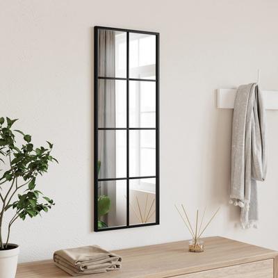 Vidaxl Wall Mirror, Black, 30X80 Cm, Rectangular, Iron