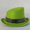 Schräges Oberteil Fedora Unisex Gentleman Cosplay Derby Bowlerhut Britische Form Hut Herbst Winter Magischer Hut Federzubehör
