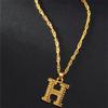 26 Alphabet Gold Plated Pendant Necklace Accessories Initial Necklace For Women Dainty Gold Letter A-Z Pendant