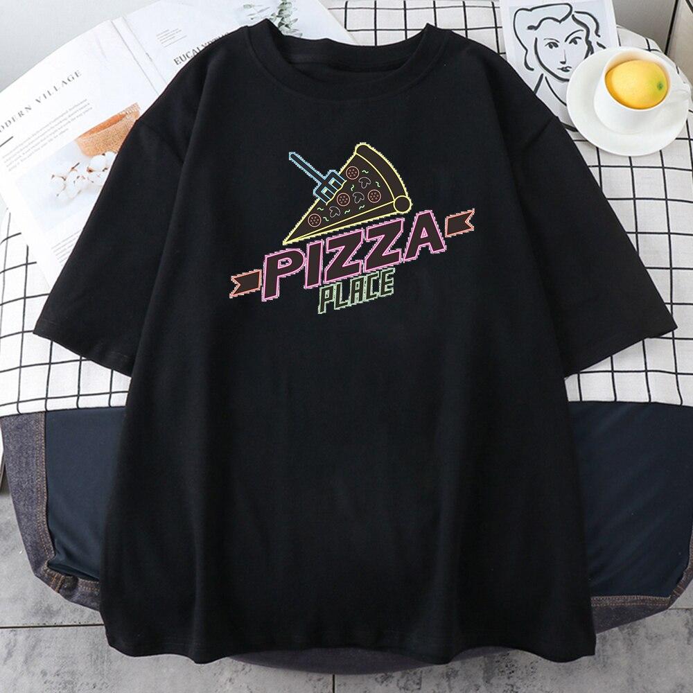 Buy Pizza Place Printed Woman Tshirts 