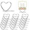 WTEMPO Wedding Place Card Holders for Table Heart Wedding Table Number Holders Mini Picture Photo Stands for Bridal Shower Party Vertical Label Holder
