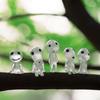 6 Pieces Specter Miniature Ornaments Luminous Alien Car Decoration Resin Statue Flower Pot Garden Landscape Decor