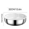 Commercial Stainless Steel Mixing Bowl Set with Lids, Heavy-Duty & Dishwasher Safe for Baking, Prep & Salad