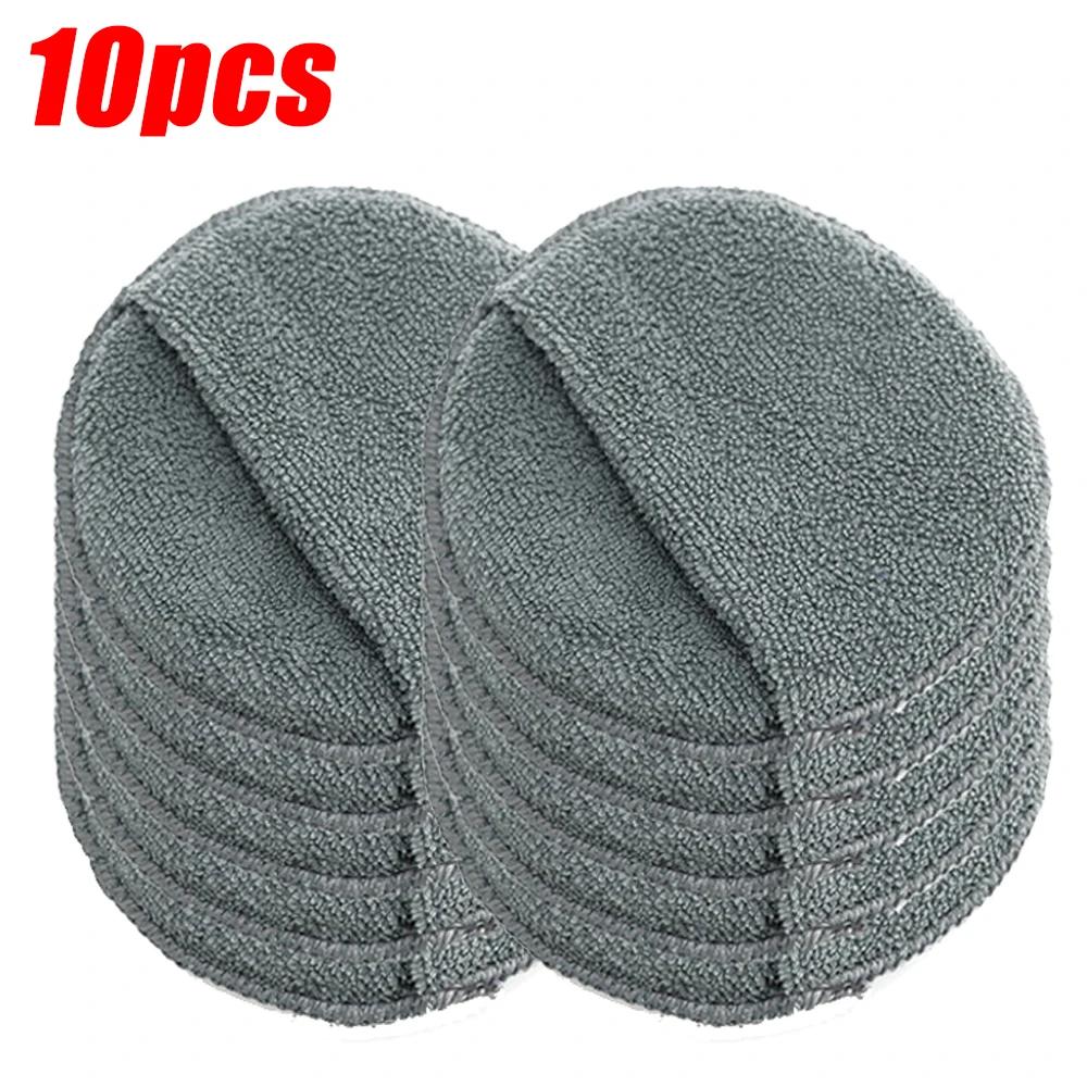 10Pcs Car Waxing Polish Sponges 5 Inch Car Detailing Wax Applicator Pads Round Pocket Microfiber Foam Sponges Car Cleaning Tools