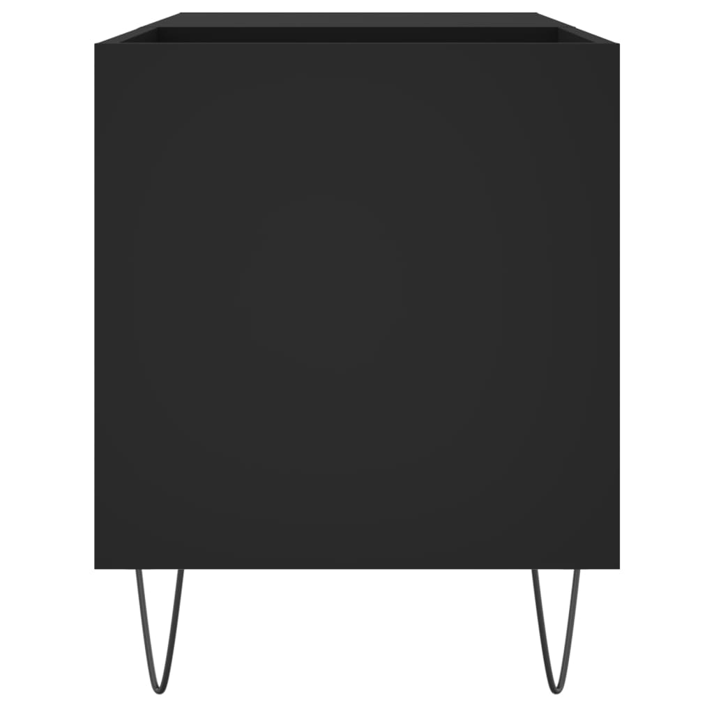 Record Cabinet Black 85x38x48 cm Particleboard