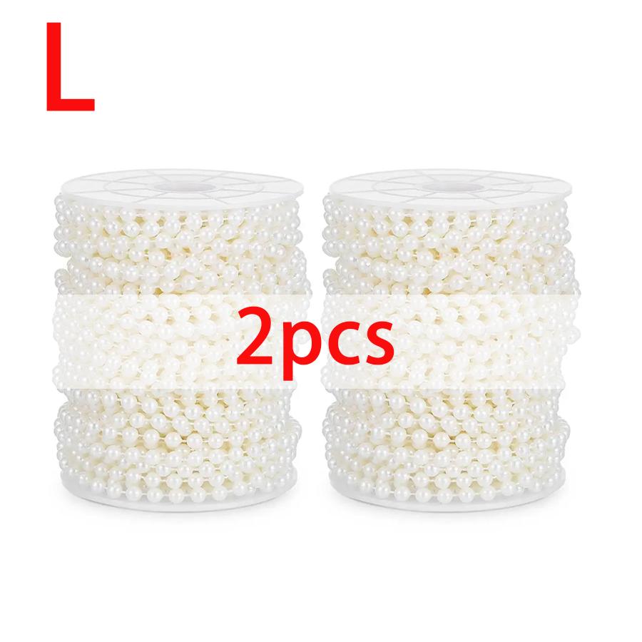 1/2pcs Circular String Plastic Pearl Chain Connecting Beads DIY Decor Handmade Sewing Accessories for Indoor Wedding Party XJM