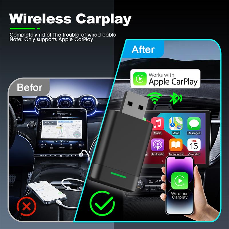 NEW Wireless CarPlay Android Auto Wireless Adapter Smart Mini Box Plug And Play WiFi Fast Connect Universal For Nissan