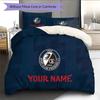 Custom Name SC Freiburg Pattern Bedding Quilt Set  Home Decoration  Gift (1 * duvet cover + 2 * pillowcase  without core)