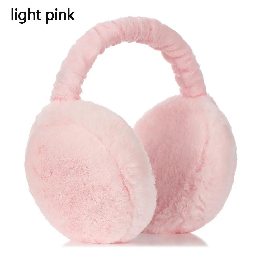 Morbido peluche scaldino per le orecchie inverno caldo paraorecchie per donna uomo moda colore solido paraorecchie protezione dal freddo esterno paraorecchie copertura per l'orecchio