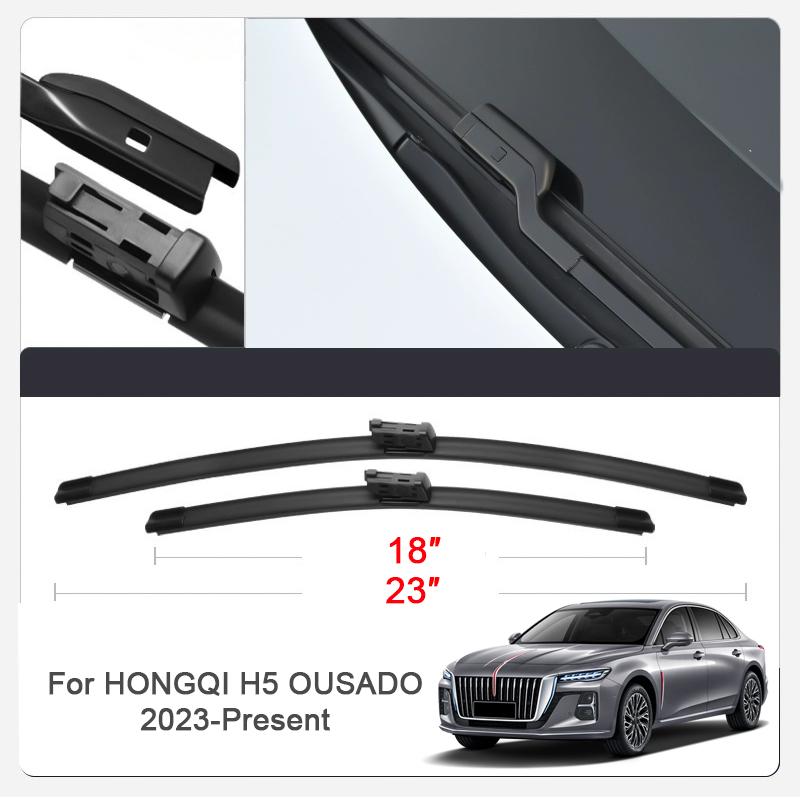 2KS Auto Stěrač s lištou pro HONGQI EH7 EHS7 E-HS9 H5 OUSADO H9 HS3 HS5 HS7 Auto Čelní sklo Gumové Příslušenství
