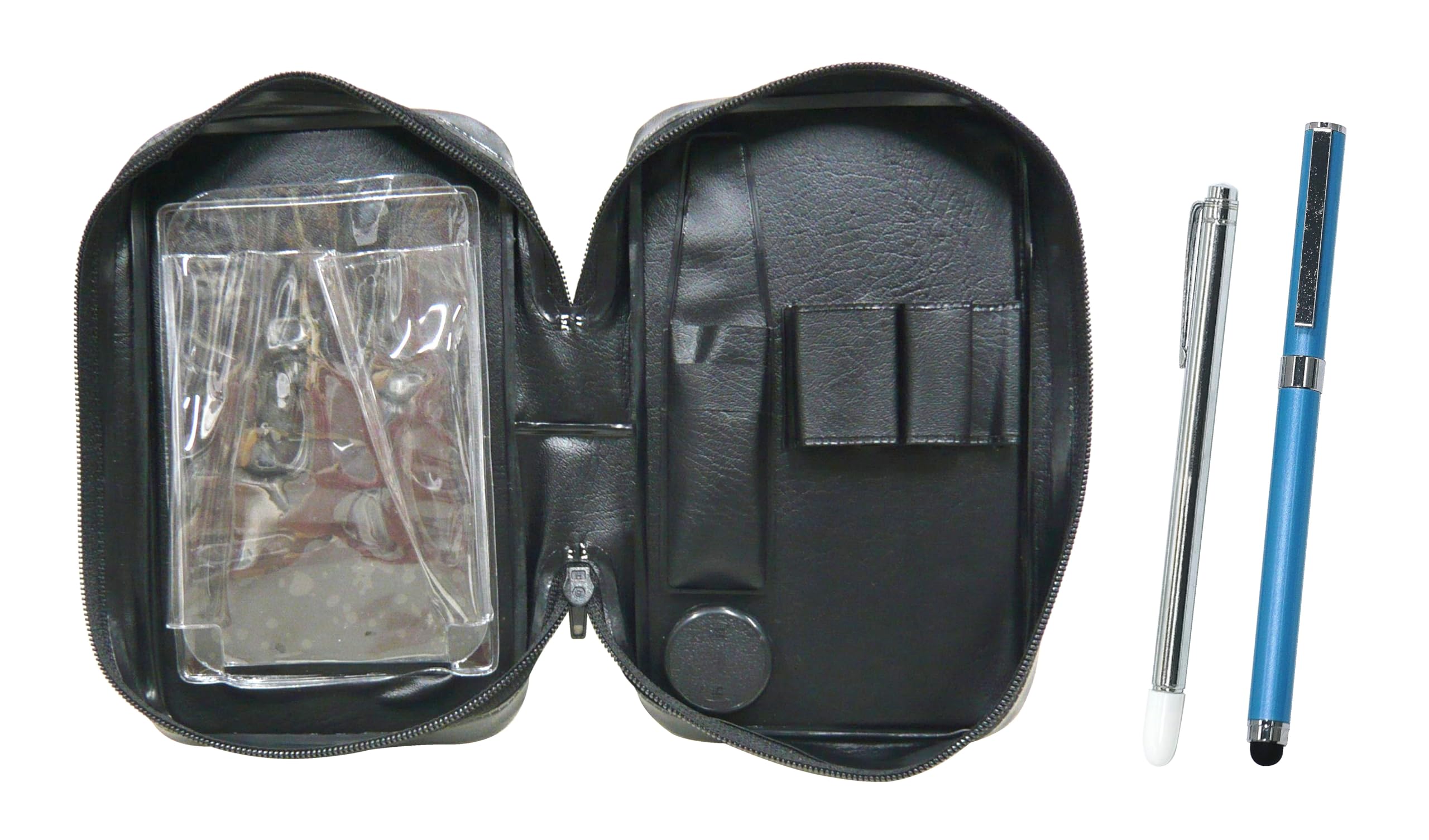 

Zippered Case with Metal Smartphone and Metal Cap Ballpoint Pen Extra Set 2-Pack Pointer, Touch, (Blue) EXPVC-701S-QSJW700-L-2