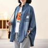 Korean Winter Fashion Velvet Lined Denim Long Sleeve Women's Lapel Jacket 2025