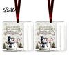 Surprise Cash Gift Packaging 2Pcs Christmas Holder Ornament, Acrylic Money Hanging Decor with Holiday Party Santa Snowman Design, Tree Pendant