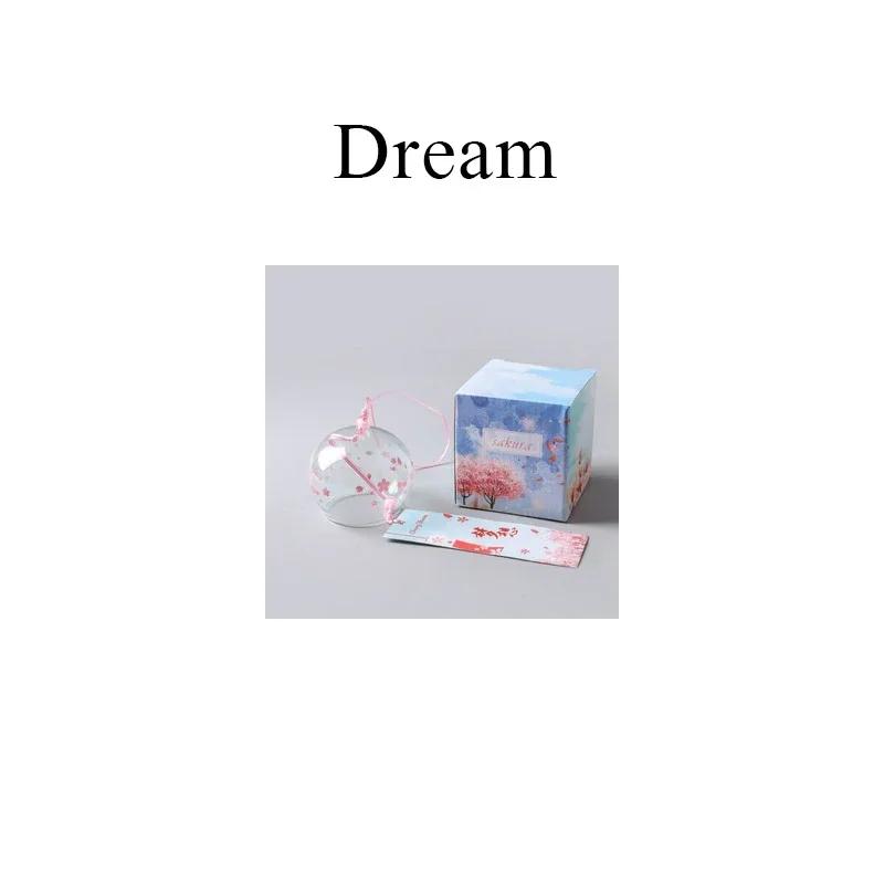 New Japanese Wind Chimes Handmade Glass Home Decoration Pendant Good Luck Wind Chimes Cartoon Cat Sakura Garden Window Bell Gift