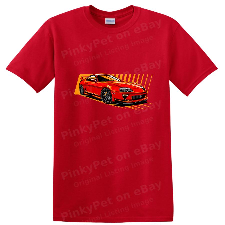 Red Sports Car Graphic T Shirt Cool Car Lover Tee Motor Enthusiast Automotive