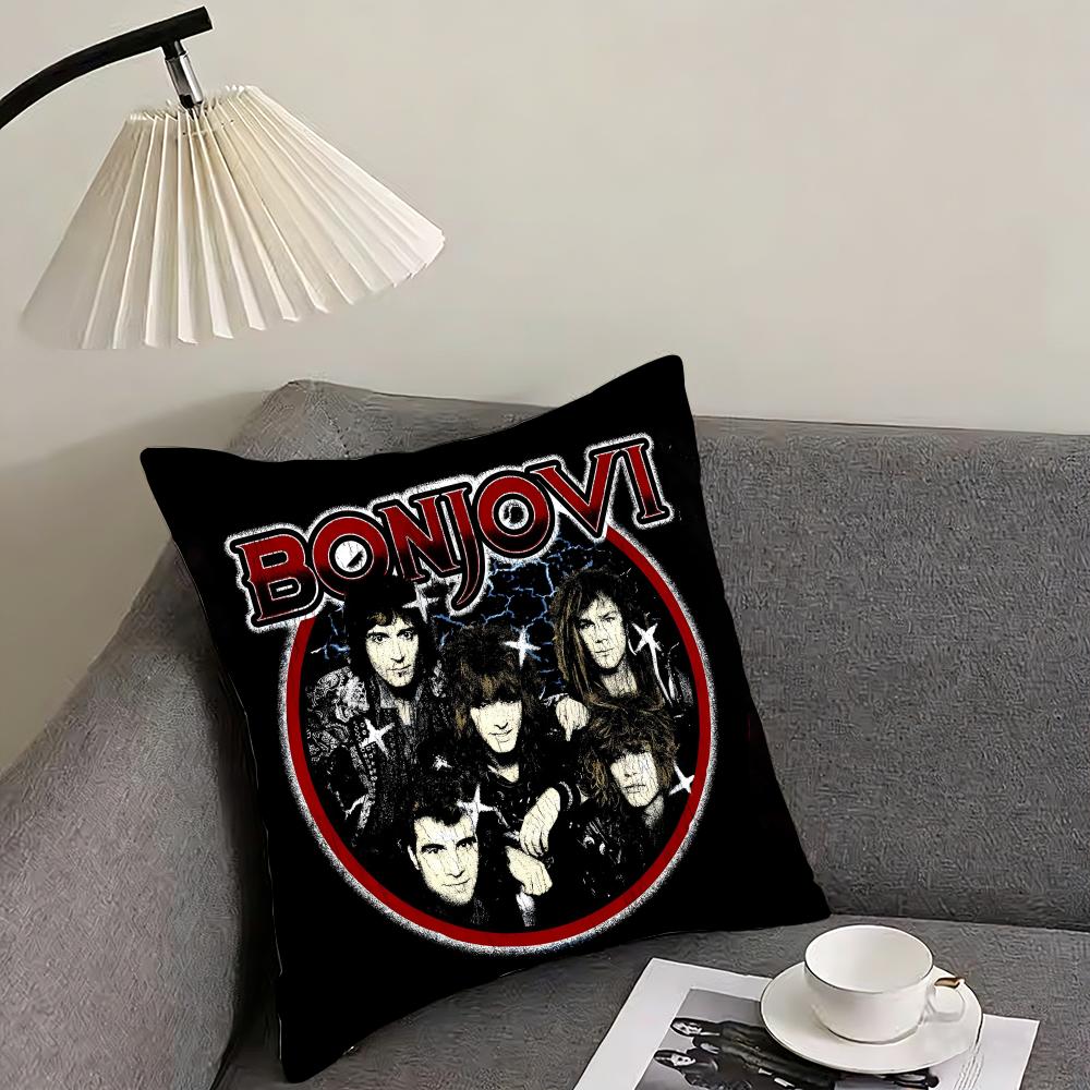 

BBon JoviS Band Cushion Cover Pillowcase Ultra Soft Skin Friendly Fabric Cloud Like Comfort Concealed Zipper 30x30cm