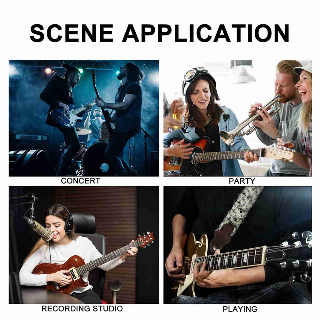 Electric Guitar Headphone Amplifier Amp 3.5mm Headphone Jack Aux In with Heavy Rock Distortion Effect Built in