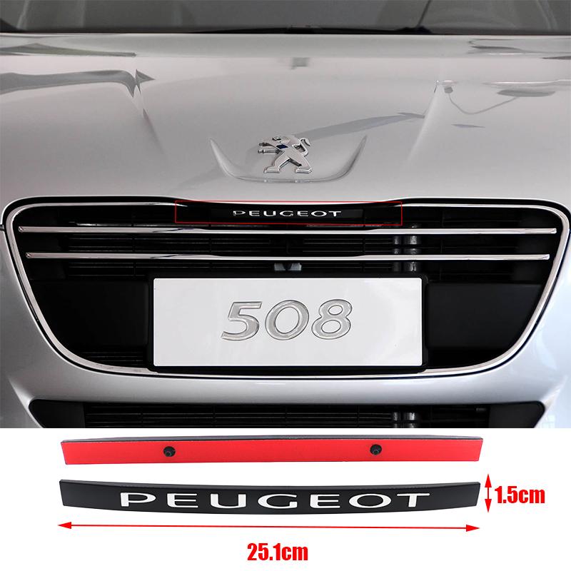 1pcs 3D Peugeot ABS old Car Front grill Letter logo Car front Khood Emblem Car Front emblem styling Accessories For 508 301