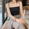 Basic Spaghettiträger Crop Top BH Sommer Schlank Solide Tops Für Damen Sport Fitness 2024 Neue Rückenfreie Ärmellose Camisole Cropped Bandeau Tops