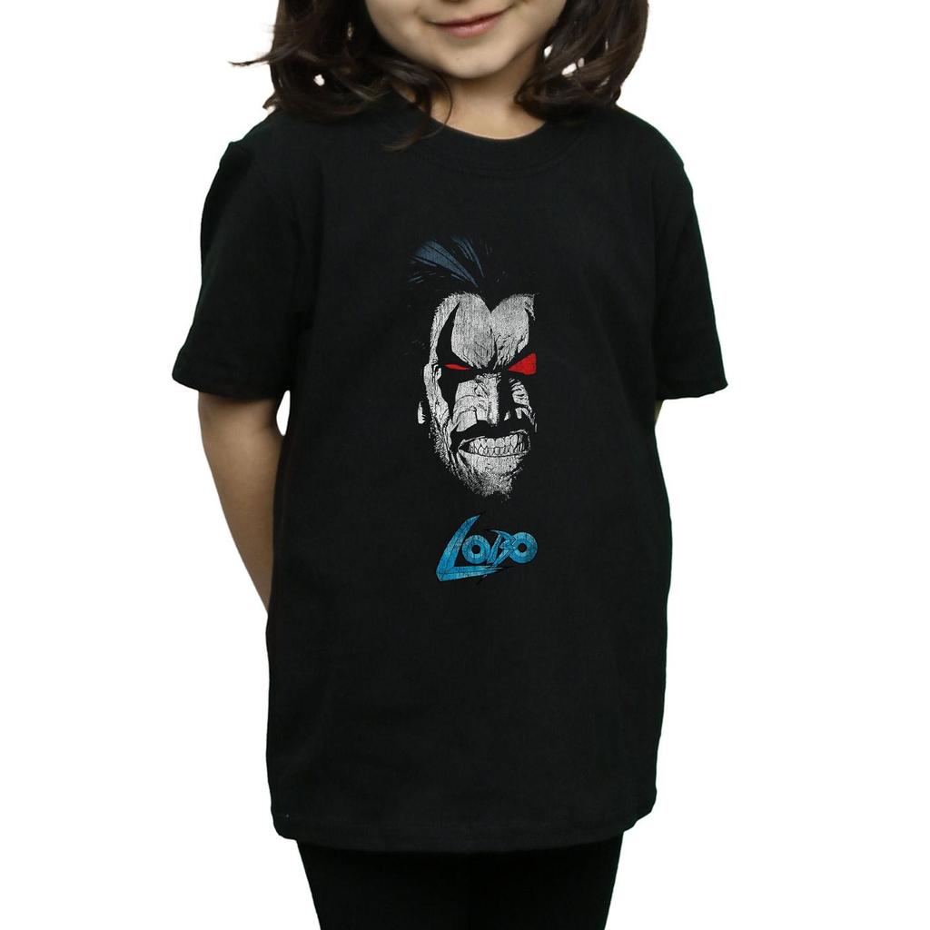 DC Comics Girls Lobo Face Cotton T-Shirt