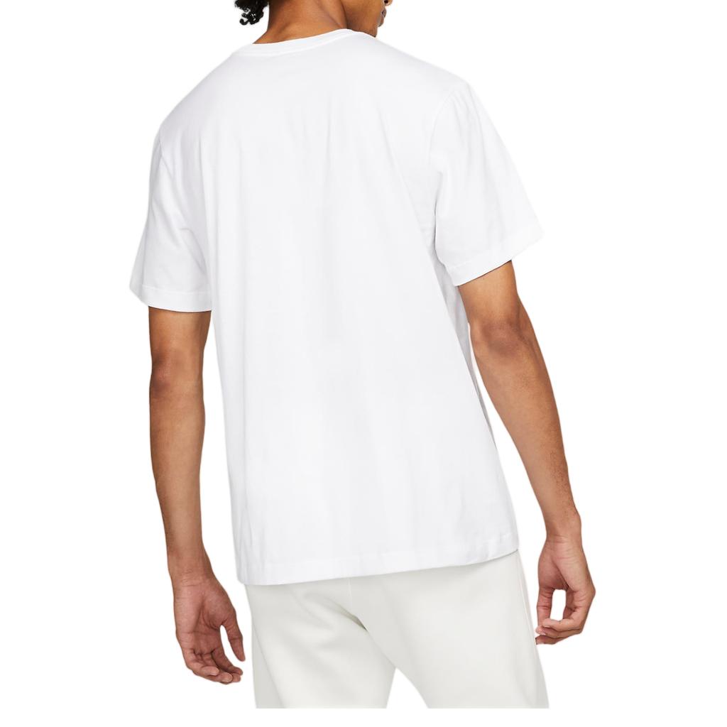 Nike T Shirts Men's White Crew Neck Moderate Straight Fit DX1986-100