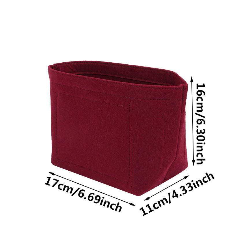 Insert Bag Purse Organizer Insert For Handbags Felt Bag Insert Dividers With Multi-pockets Fit Long Backpack/Bucket Bag