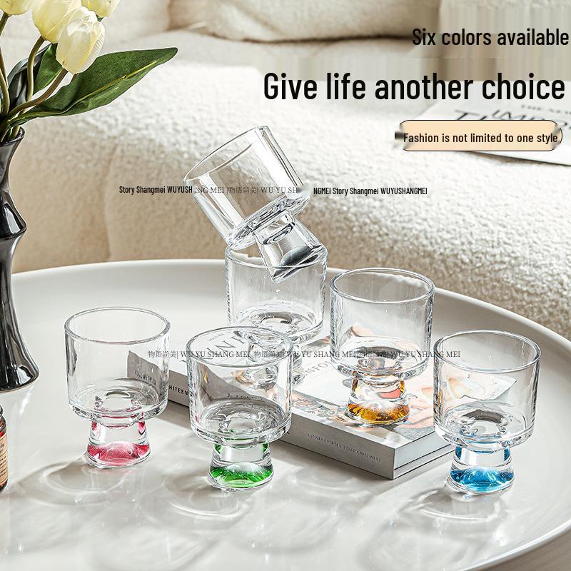 Elegant Tall Mountain-View Glass Cup for Cocktails, Coffee & Sparkling Water