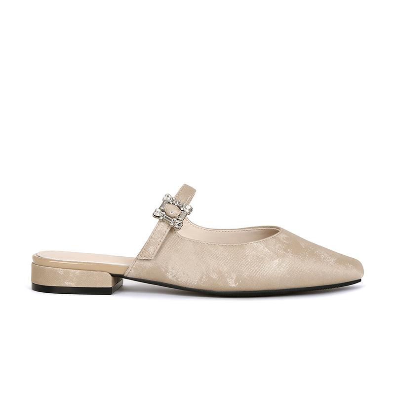 

Версия из овчины Su Yinyin, те же национальные французские сумки-головы, полушлепанцы Мюли, женские сандалии можно носить как уличные тапочки летом 40