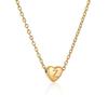 Fashion Letter Necklace Non-Fading Gold Exquisite Heart-Shaped Pendant Heart Chain Easiest for Match Accessible Luxury Clavicle Chain Female