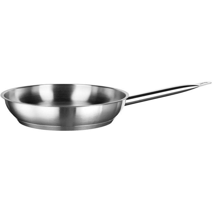 Poele inox - INOXIBAR - 24 cm - acier inoxydable - fond diffuseur - induction