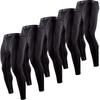 Sillictor Sports Tights Men's Power Stretch Long Underwear Compression Tights 3333blk5-S